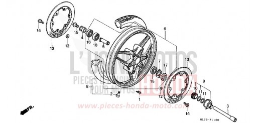 ROUE AVANT (1) VFR750FG de 1986